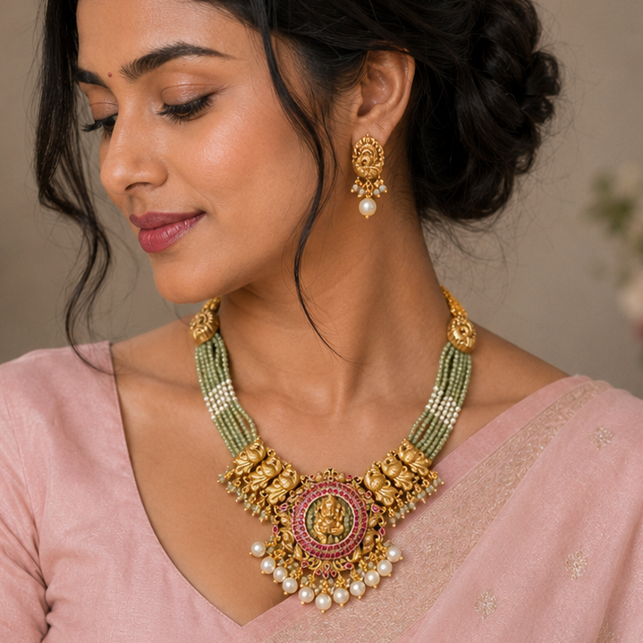 Lord Ganapati Necklace set