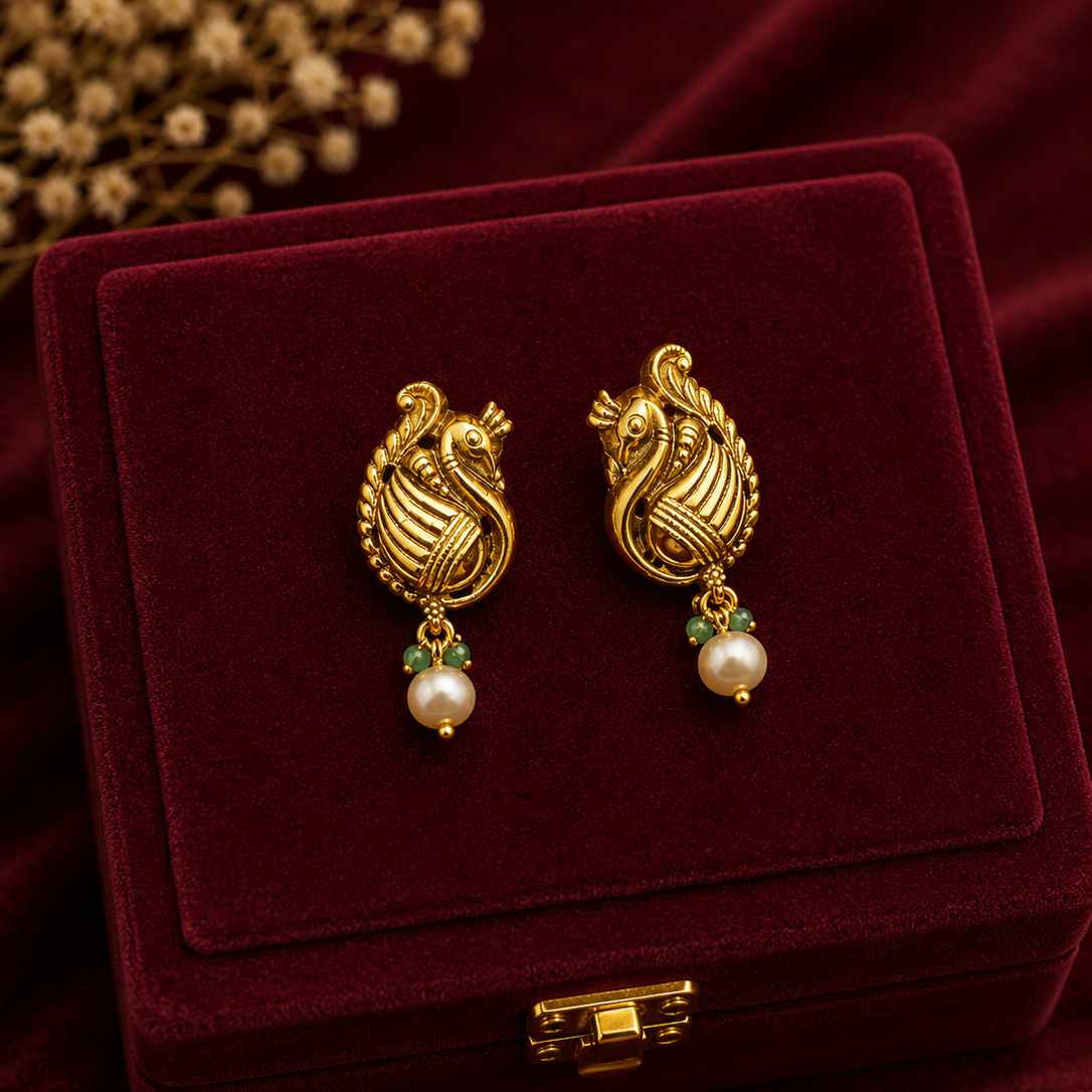 Maya Peacock Earrings