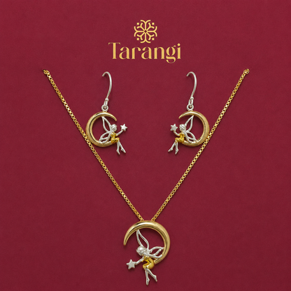 Tinker Bell Chain & Earrings set