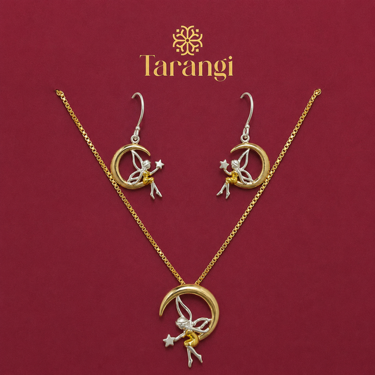 Tinker Bell Chain & Earrings set