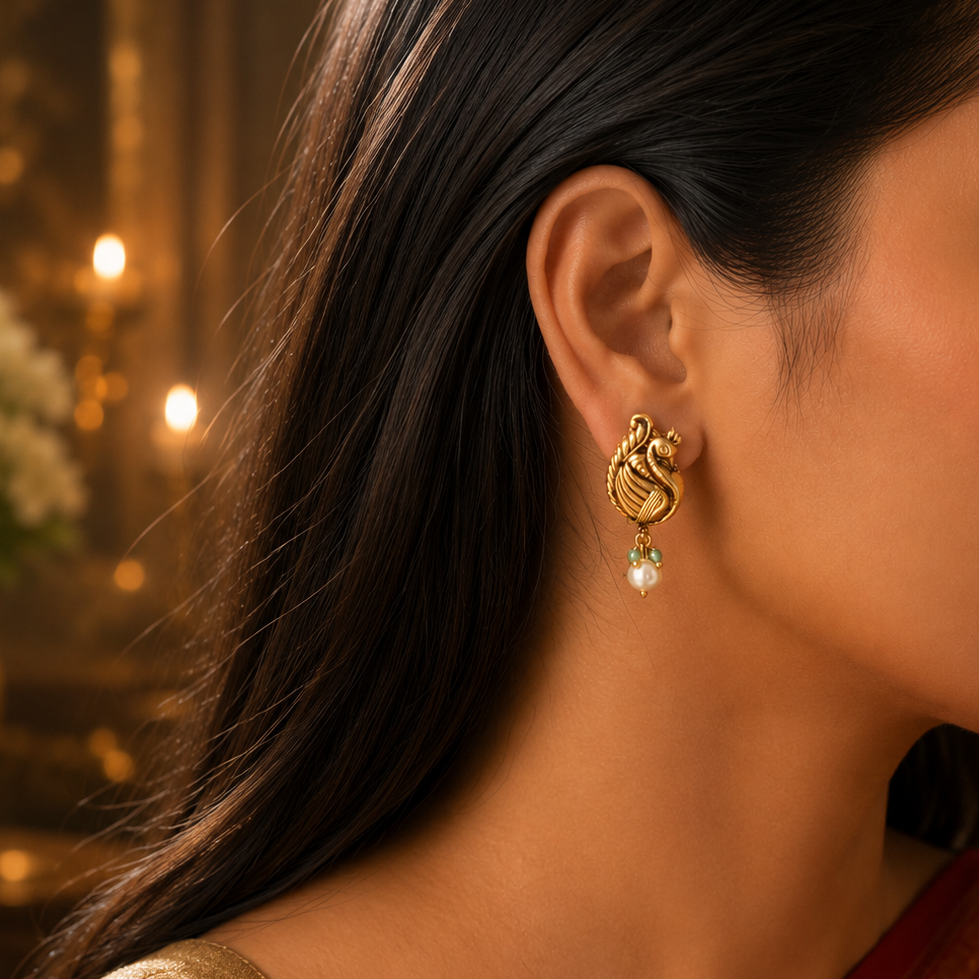 Maya Peacock Earrings