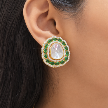 Ruhika Moissanite Necklace & Earrings Set