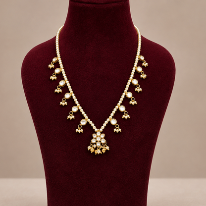 Moukya Pearl Moissanite Necklace