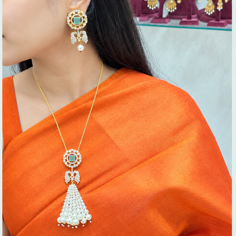Patatrika Long Necklace & Earrings Set