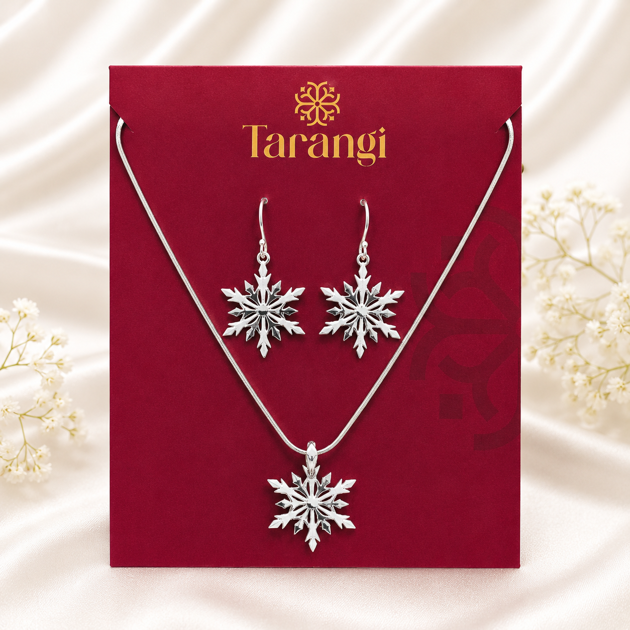 Snowflake Chain & Earrings Set