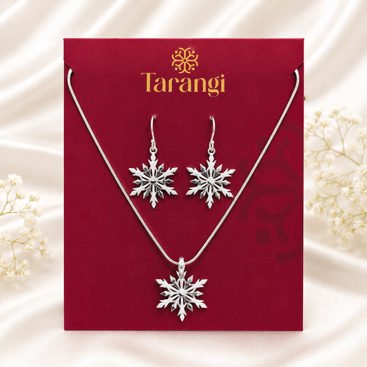Snowflake Chain & Earrings Set