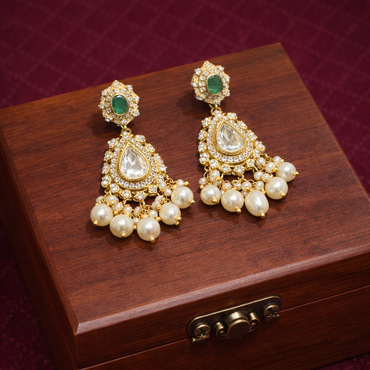 Alina Moissanite Chandbali