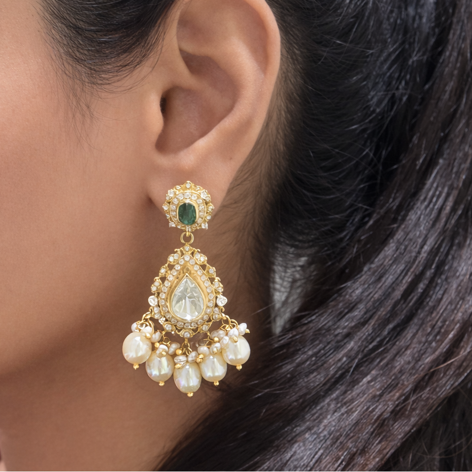 Alina Moissanite Chandbali