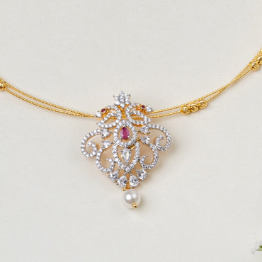 Samra CZ Kante Necklace