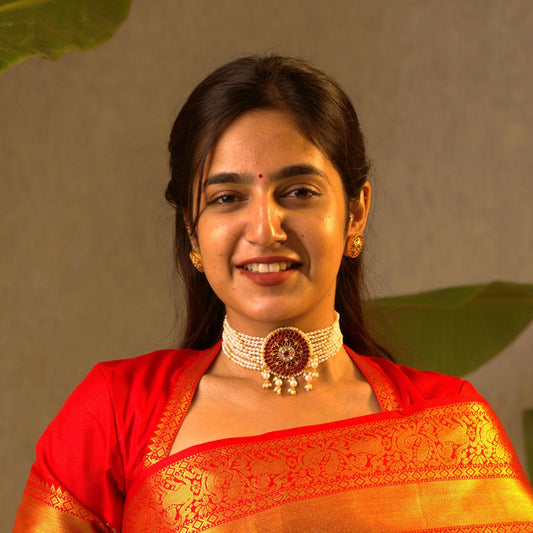 Anaya Kundan Pearl Choker